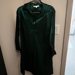 Taffeta Point Collar 3/4 Sleeve Thea Dress